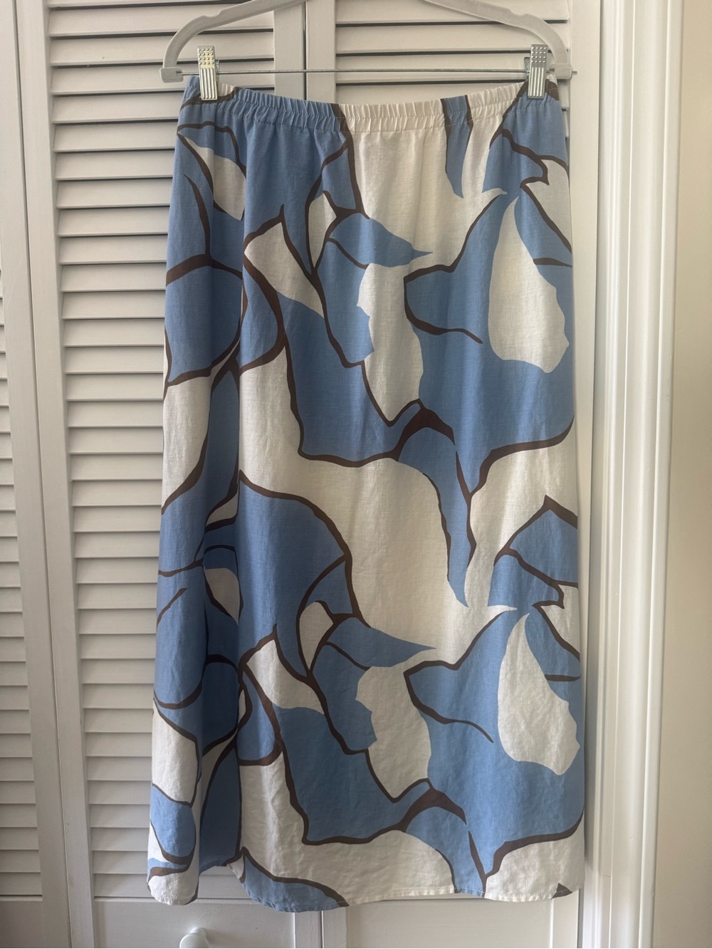 RACHEL ROY Blue and White Print Midi Skirt